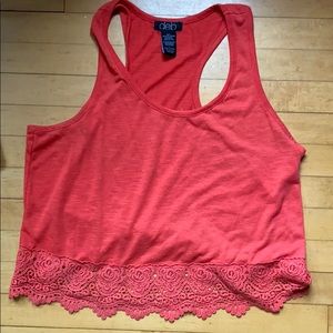 Sunset orange tank top